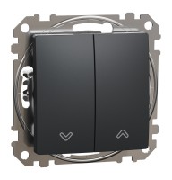 Вимикач для жалюзі Чорний Sedna Design (SDD114104)