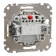 Одноклавішний вимикач з синьою LED підсвіткою 10 АХ Береза Sedna Elements (SDD180101L)