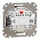 Двухклавишный выключатель с синей LED подсветкой 10 АХ Венге Sedna Elements (SDD181105L)