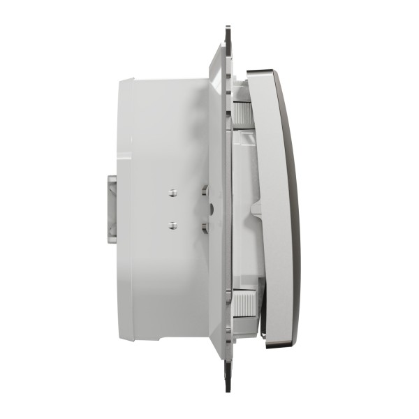 Одноклавішний вимикач, 10АX, IP44, матовий алюміній, Sedna Design & Elements (SDD270101)