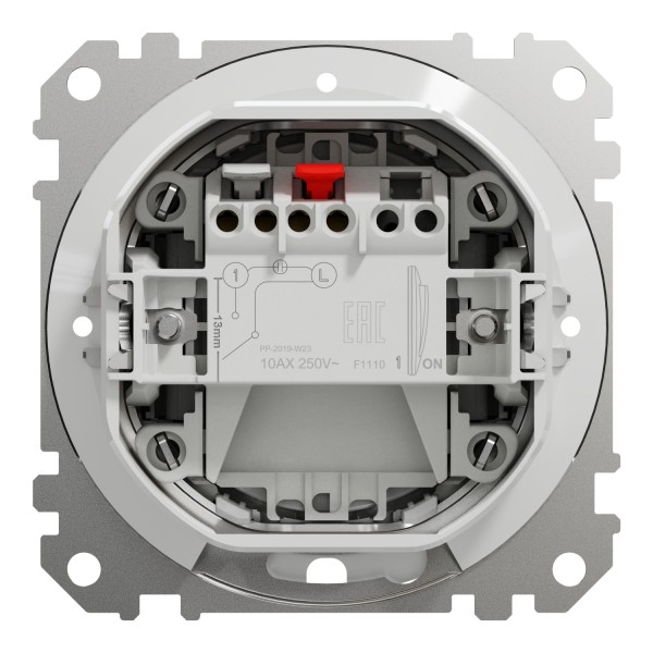 Одноклавішний вимикач, 10АX, IP44, венге, Sedna Design & Elements (SDD281101)
