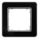 Рамка 1-постова  Штучне чорне скло Sedna Elements (SDD361801)