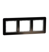 Рамка 3-постова  Штучне чорне скло Sedna Elements (SDD361803)