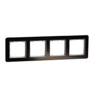 Рамка 4-постова  Штучне чорне скло Sedna Elements (SDD361804)