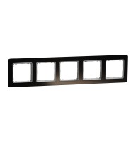 Рамка 5-постова  Штучне чорне скло Sedna Elements (SDD361805)
