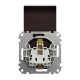 Розетка з заземленням, шторками та кришкою, Венге Sedna Elements (SDD181024)