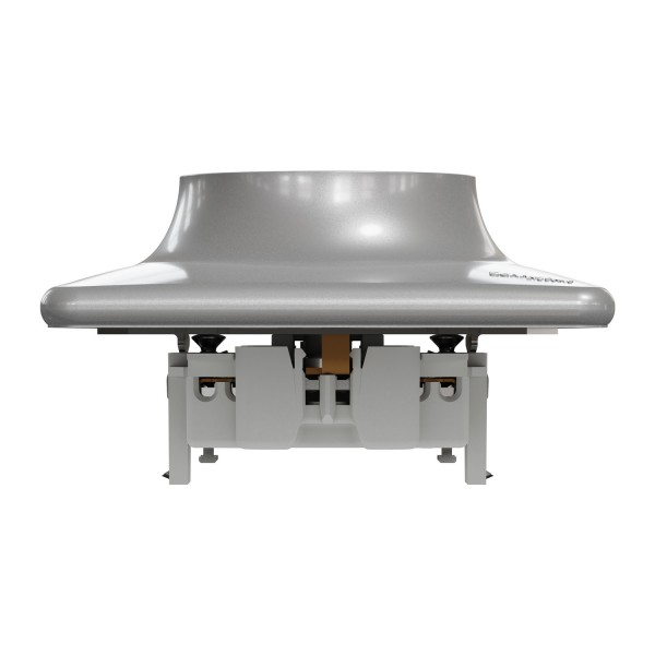 Двойная розетка с заземлением и шторками Алюминий Sedna Design (SDD313221)