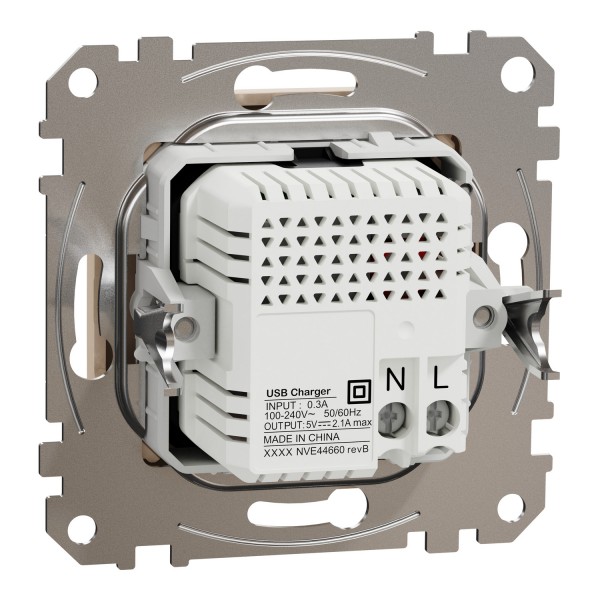 USB розетка тип A+A 2,1A Бежевий Sedna Design (SDD112401)