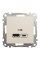 USB розетка тип A+C 2,4A Бежевый Sedna Design (SDD112402)