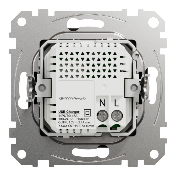 USB розетка типу А+С, 2,4 А, Венге Sedna Elements (SDD181402)
