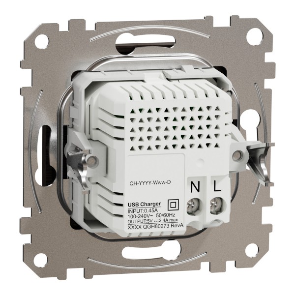 USB розетка типу А+С, 2,4 А, Венге Sedna Elements (SDD181402)