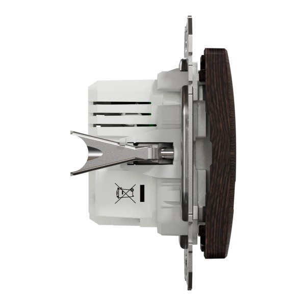 USB розетка типу А+С, 2,4 А, Венге Sedna Elements (SDD181402)