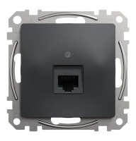 Один роз’єм RJ45 категорія 5E UTP Чорний Sedna Design (SDD114451)