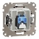 Комп'ютерна розетка, RJ45 CAT6 UTP, Чорна, Sedna Design (SDD114461)
