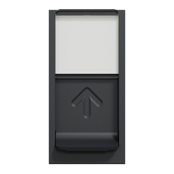 Розетка комп'ютерна RJ45, одинарна, категорія 5 UTP, 1 модуль, антрацит (NU341054)