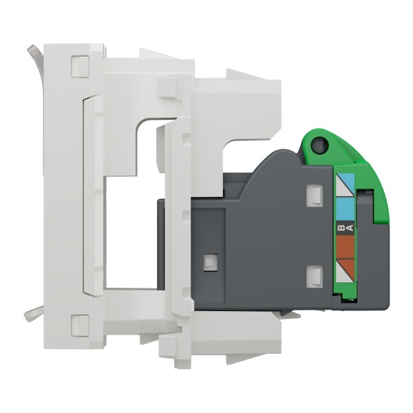 Розетка комп'ютерна RJ45, одинарна категорія 5 STP, 1 модуль білий (NU341218)