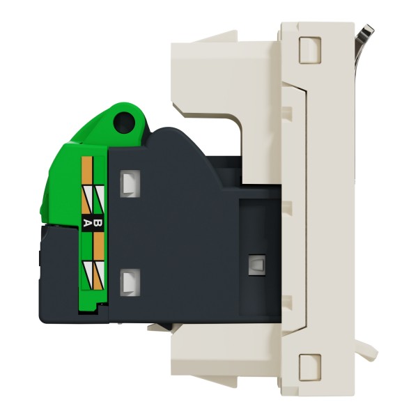 Розетка комп'ютерна RJ45, категорія 5 STP, 1 модуль, бежева Unica New Studio (NU341244)