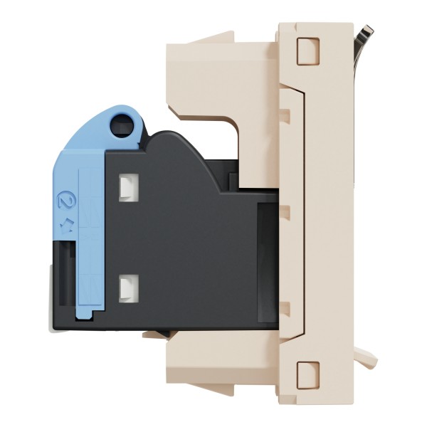 Розетка комп'ютерна RJ45, категорія 6 UTP, 1 модуль, бежева Unica New Studio (NU341444)