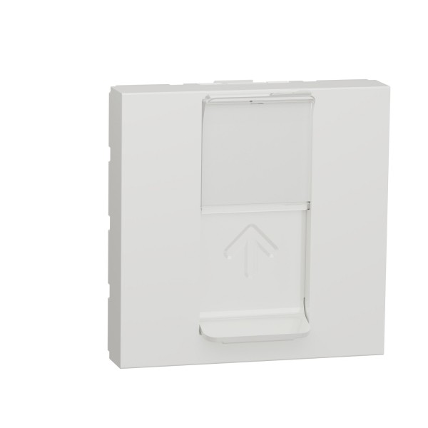 Розетка компьютерная RJ45, одинарная категория 6 UTP, 2 модуля белый (NU341518)