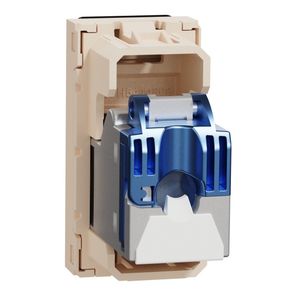 Розетка комп'ютерна RJ45, категорія 6 STP, 1 модуль, бежева Unica New Studio (NU341644)