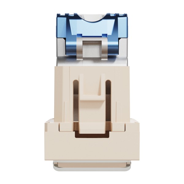 Розетка комп'ютерна RJ45, категорія 6 STP, 1 модуль, бежева Unica New Studio (NU341644)