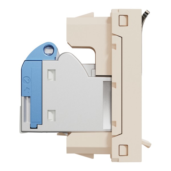 Розетка комп'ютерна RJ45, категорія 6 STP, 1 модуль, бежева Unica New Studio (NU341644)