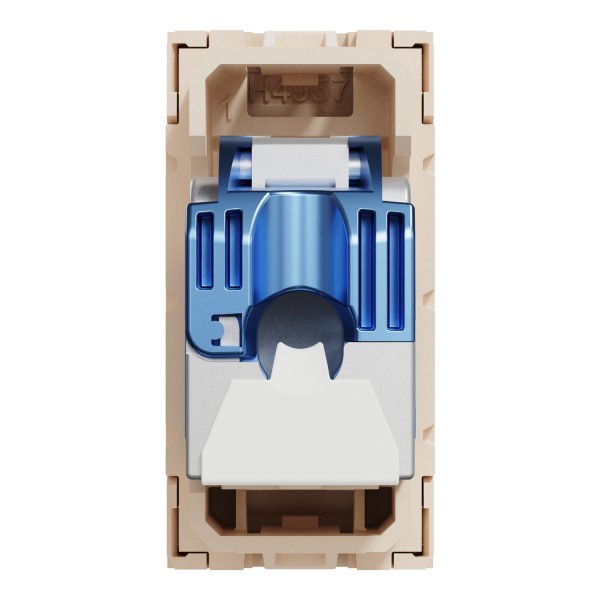 Розетка комп'ютерна RJ45, категорія 6 STP, 1 модуль, бежева Unica New Studio (NU341644)