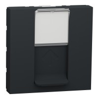 Розетка комп'ютерна RJ45, одинарна категорія 6 STP, 2 модулі антрацит (NU341754)