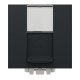Розетка компьютерная RJ45, одинарная категория 6 STP, 2 модуля антрацита (NU341754)