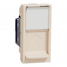 Розетка комп'ютерна RJ45, категорія 6 FTP, 1 модуль, бежева Unica New Studio (NU344844)