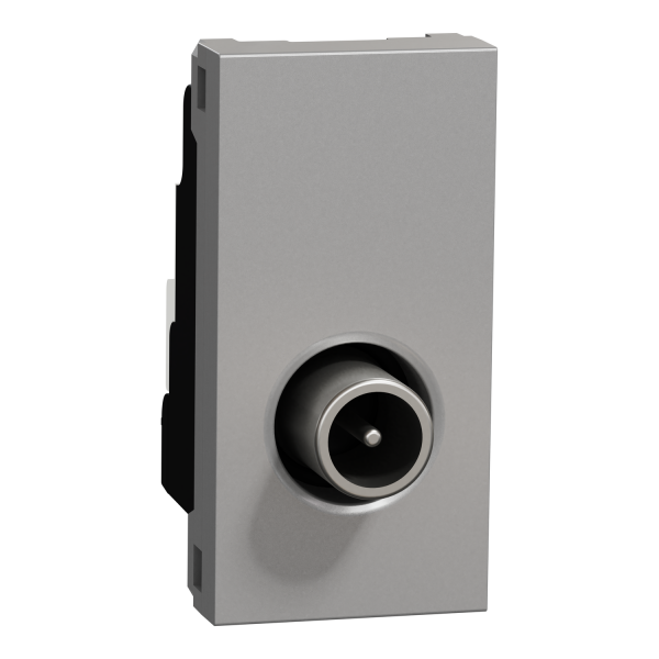 Розетка TV одинарная, 1 модуль алюминий (NU346130)