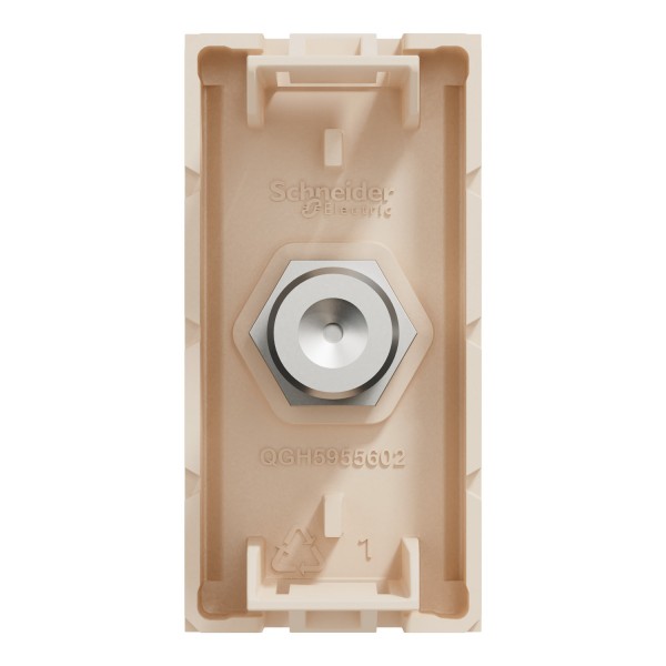 Розетка Coaxial F-type, 1 модуль, бежева Unica New Studio (NU346844)