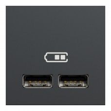 Розетка USB подв. 2.1А 2 модуля антрацита (NU341854)