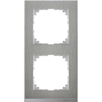 M-Pure Decor Рамка, 2-постовый цвет Сталь/Алюминий (MTN4020-3646)