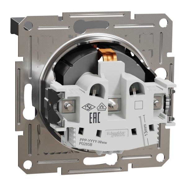 Розетка з кришкою, з заземленням Asfora Антрацит (EPH3100171)