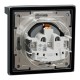 Розетка IP44 с крышкой, с заземлением, с защитными шторками, Сталь Asfora (EPH3100362)
