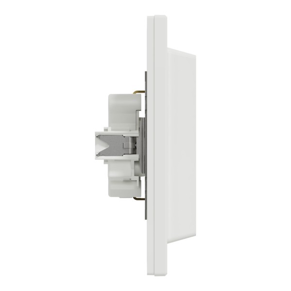 Розетка двойная с заземлением Белая Asfora (EPH9900121)