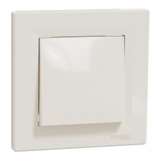 Выключатель одноклавишный САМОЗАЖИМНОЙ Крем Asfora (EPH0100123)