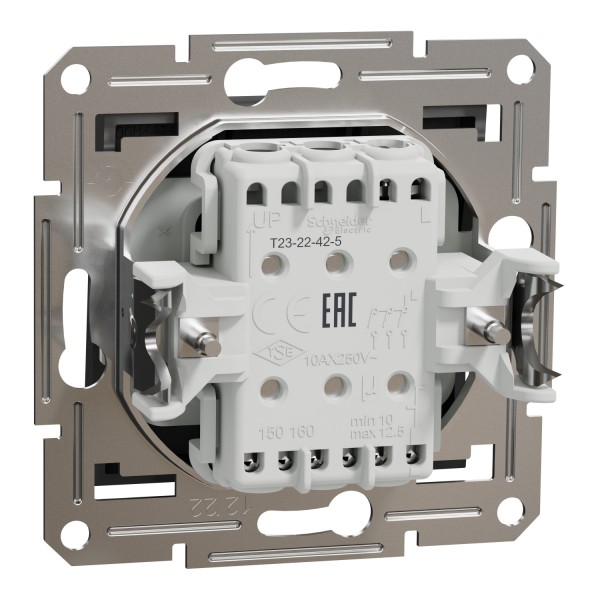 Вимикач трьохклавішний Антрацит Asfora (EPH2100171)