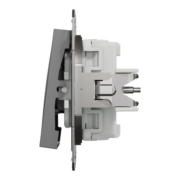 Вимикач трьохклавішний Антрацит Asfora (EPH2100171)