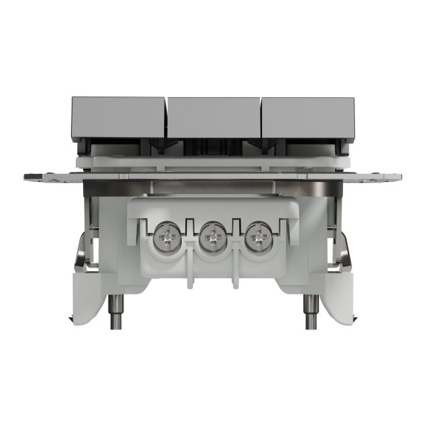 Вимикач трьохклавішний Антрацит Asfora (EPH2100171)