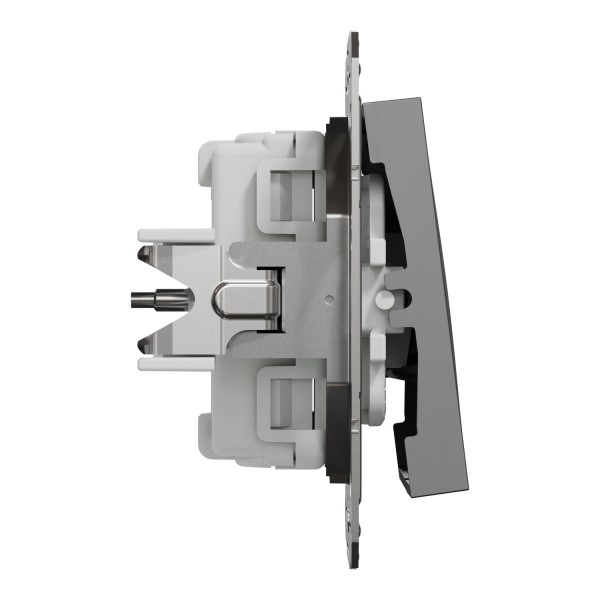 Вимикач трьохклавішний Антрацит Asfora (EPH2100171)