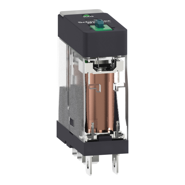 Реле управления - Zelio RXG - 1 C/O стандарт - 24 V DC - 10 A - с LED (RXG12BD)