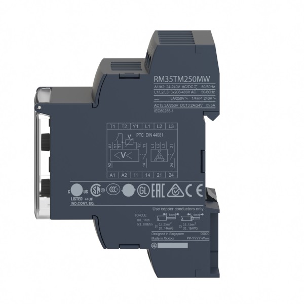 Реле контроля напряжения Мин/Макс 15-600В (RM35UA13MW)