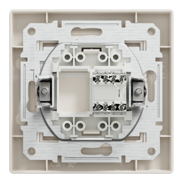 Розетка комп'ютерна RJ45 UTP категорія  5Е Крем Asfora (EPH4300123)