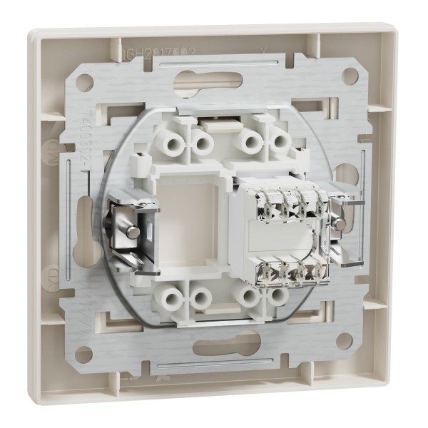 Розетка комп'ютерна RJ45 UTP категорія  5Е Крем Asfora (EPH4300123)