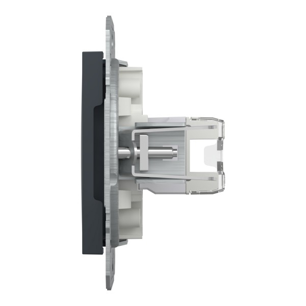 Розетка компьютерная RJ45 UTP категория 5Е Asfora Антрацит (EPH4300171)