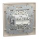 Розетка комп'ютерна RJ45 UTP категорія  5Е подвійна Крем Asfora (EPH4400123)