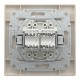 Розетка комп'ютерна RJ45 UTP категорія  5Е подвійна Крем Asfora (EPH4400123)