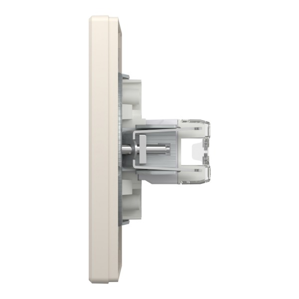 Розетка комп'ютерна RJ45 UTP категорія  5Е подвійна Крем Asfora (EPH4400123)
